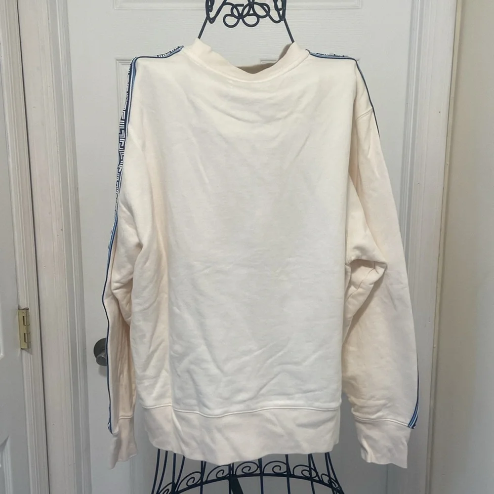 Offwhite Tory Burch sweatshirt with geometric design on sleeves - Picture 5 of 5